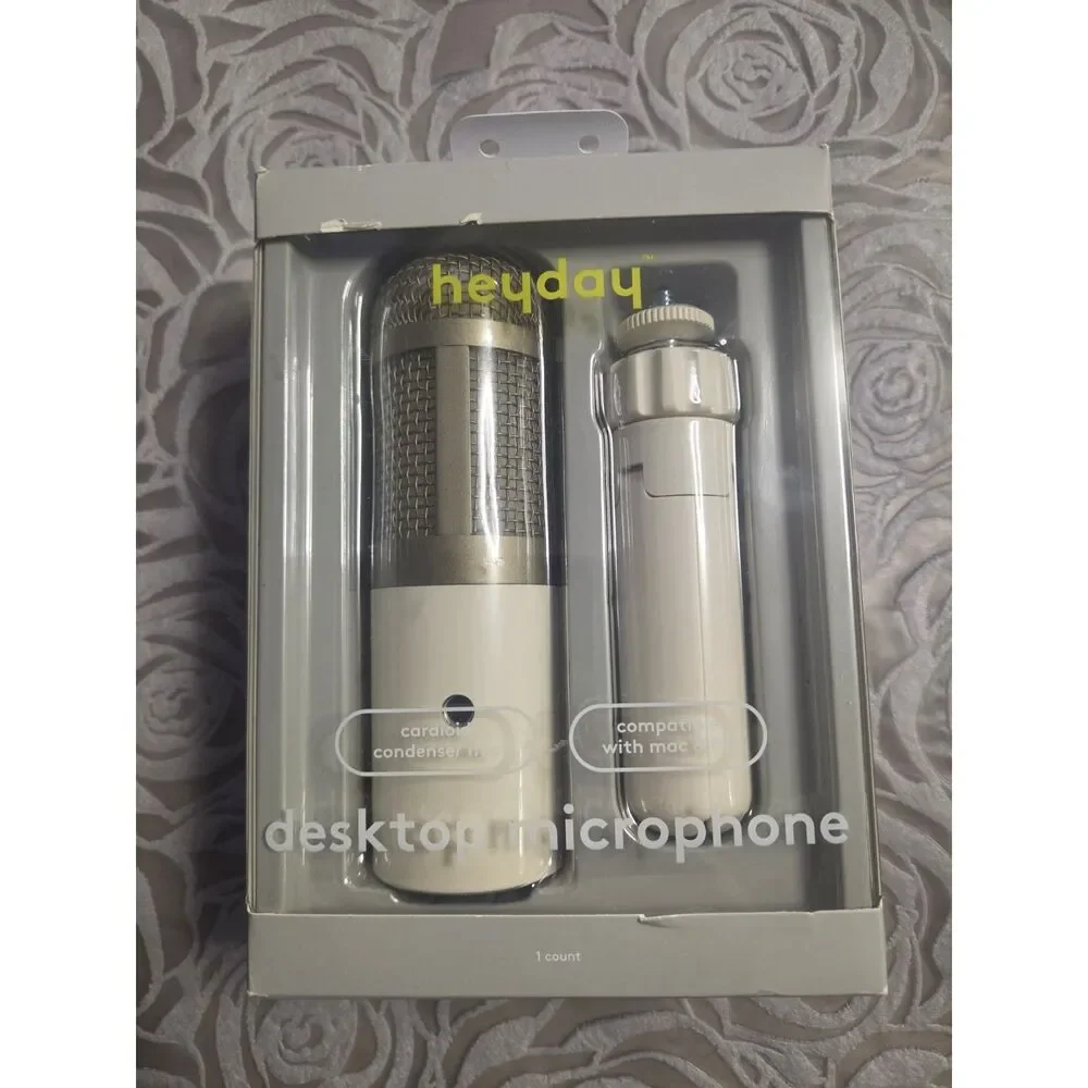 Desktop Microphone - heyday Stone White: USB-C Condenser for PC